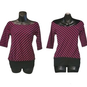 Y2K Lux Boatneck Top Sz M